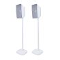 Set of two white Vebos floor stands with Sonos Play 3 detail view