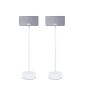 Set of two Vebos floor stands with Sonos Play 3 white set