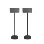 Set of two Vebos floor stands with Sonos Play 3 black set