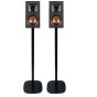 Set of two Vebos floor stands with Bookshelf Speaker black set