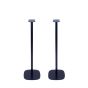 Set of two black Vebos floor stands with KEF LSX extra view 2