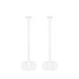 Set of two white Vebos floor stands with KEF LSX extra view 2