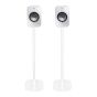 Set of two Vebos floor stands with KEF LSX white set