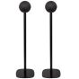 Set of two black Vebos floor stands with Amazon Echo 4th gen