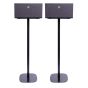 Set of two black Vebos floor stands with Audio Pro Addon C10