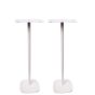 Single white Vebos floor stand with Audio Pro C20