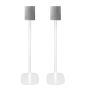 Set of two Vebos floor stands with B&O BeoPlay M3 white set