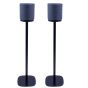 Set of two black Vebos floor stands with B&O BeoPlay M5