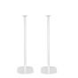 Set of two white Vebos floor stands with B&O BeoPlay S3 detail view