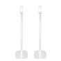 Single white Vebos floor stand with Bluesound Pulse Flex