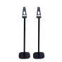 Single black Vebos floor stand with Denon HEOS 3