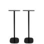 Single black Vebos floor stand with Denon Home 250