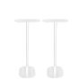 Set of two white Vebos floor stands with Harman Kardon Citation 300 detail view