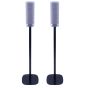 Set of two black Vebos floor stands with Harman Kardon Citation Surround detail view