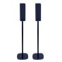 Set of two black Vebos floor stands with Ikea Symfonisk vertical