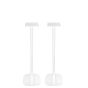 Single white Vebos floor stand with KEF LS50