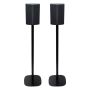 Set of two black Vebos floor stands with LG DS95QR