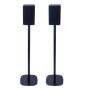 Set of two black Vebos floor stands with LG DSP11RA
