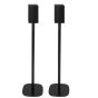 Set of two black Vebos floor stands with LG SPT8 S