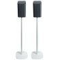 Set of two Vebos floor stands with Philips Fidelio TAFS1 white set