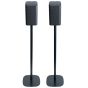 Set of two black Vebos floor stands with Philips Fidelio TAFS1