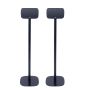 Set of two black Vebos floor stands with Polk SR1 Wireless Surrounds