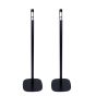 Set of two black Vebos floor stands with Pure Jongo TX2 detail view