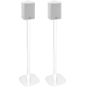 Set of two white Vebos floor stands with Riva Arena