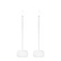 Single white Vebos floor stand with Samsung M3 WAM351