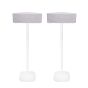 Set of two white Vebos floor stands with Samsung M5 WAM551