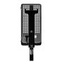 Vebos floor stand for Sonos Play 3 black set in rear view standing rear view