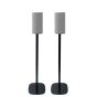 Set of two black Vebos floor stands with Sony HT-A9
