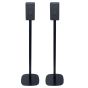 Set of two black Vebos floor stands with Sony SA-RS3S