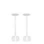 Single white Vebos floor stand with Teufel Holist M