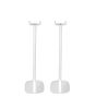 Single white Vebos floor stand with Teufel Holist S