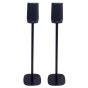 Set of two black Vebos floor stands with Teufel Holist S