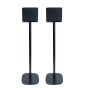Set of two black Vebos floor stands with Teufel One S
