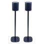 Set of two black Vebos floor stands with Yamaha MusicCast 20