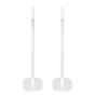 Set of two white Vebos floor stands with Yamaha WX-010 MusicCast detail view