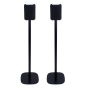 Set of two black Vebos floor stands with Yamaha WX-010 MusicCast
