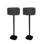 Set of two black Vebos floor stands with Sonos Play 5 Gen 2