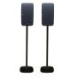 Set of two Vebos floor stands with Sonos Play 5 Gen 2 black - vertical detail view