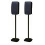 Set of two Vebos floor stands with Sonos Play 5 Gen 2 black - vertical