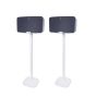 Set of two white Vebos floor stands with Sonos Play 5 Gen 2