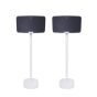 Set of two white Vebos floor stands with Sonos Play 5 Gen 2 detail view