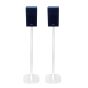 Set of two white Vebos floor stands with Samsung HW-Q90R
