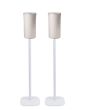 Set of two white Vebos floor stands with Samsung R1 WAM1501