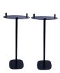 Set of two black Vebos floor stands with Yamaha MusicCast 50 extra view