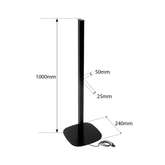 Vebos speaker stand Philips TAW6205 black set XL (100cm)