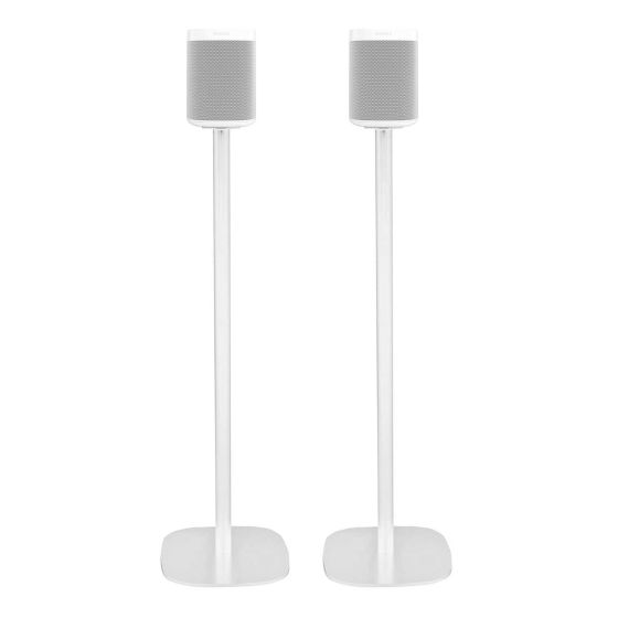 Set of two Vebos floor stands with Sonos One white set